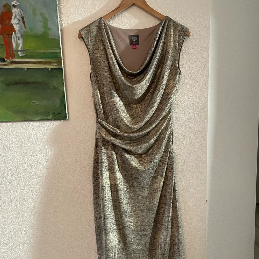 Vince Camuto Silver Sheath Cocktail Dress